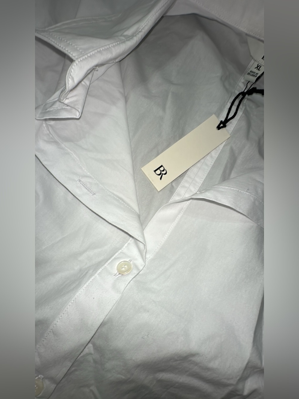 Banana Republic NWT white shirt pit to pit 25 (mic41) - Picture 6 of 9